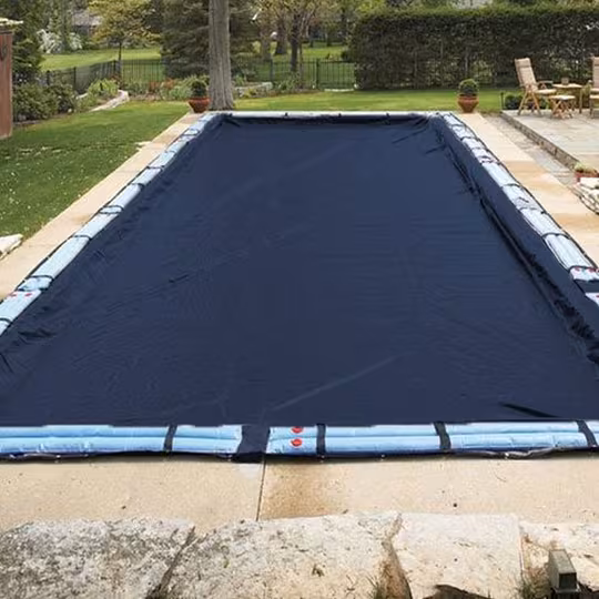 Standard Rectangle Winter Pool Cover with 12 Blue 8 ft